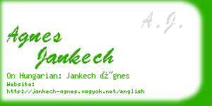 agnes jankech business card